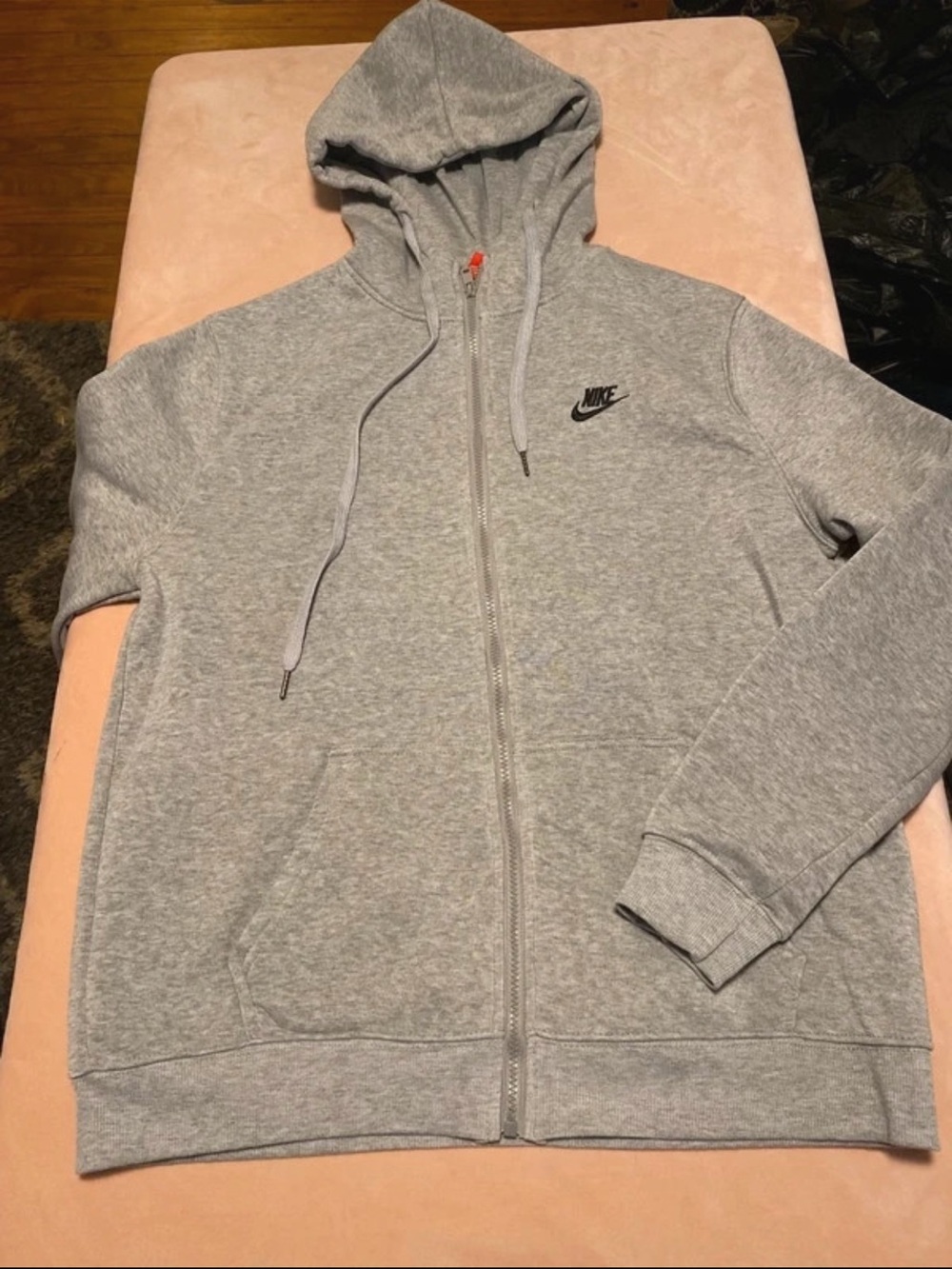 Nike Light Gray Full-Zip Hoodie Jacket